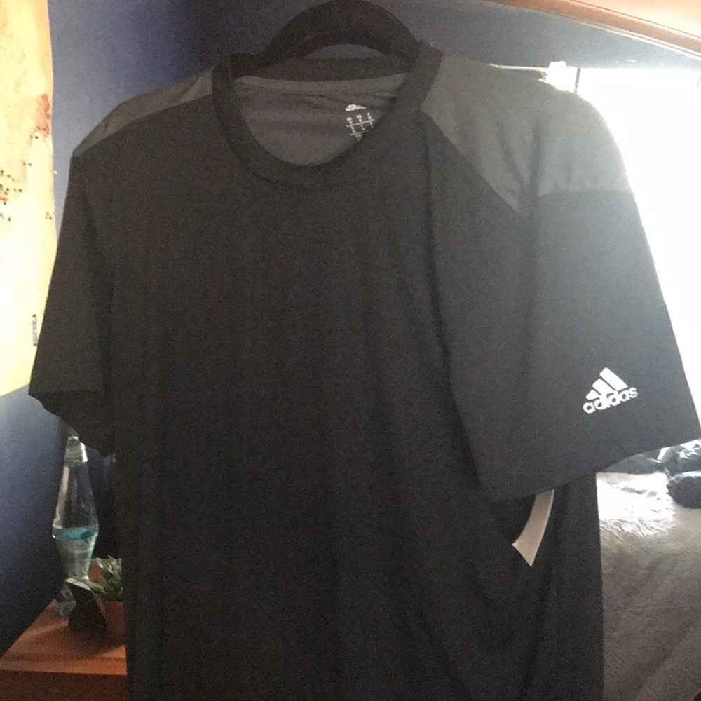 NWT Black Adidas Climalite Athletic T Shirt